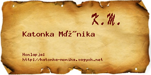 Katonka Mónika névjegykártya