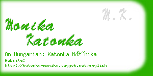 monika katonka business card